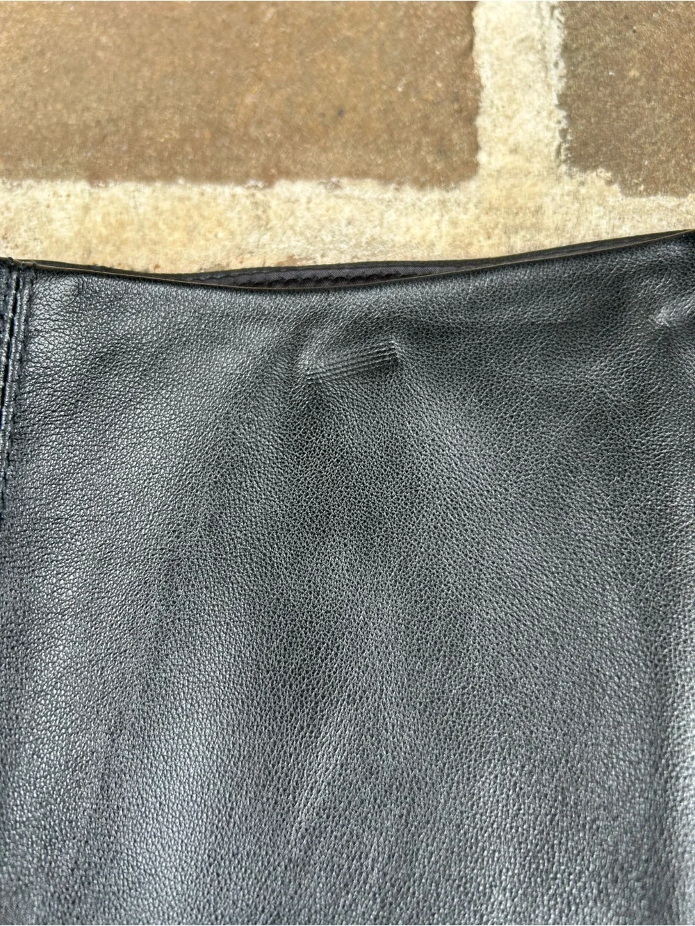 Victoria's Secret Black Lambskin Leather A-Line Twirly Mini Skirt y2k 12 - Picture 5 of 7